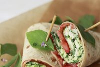 Savory Spinach Feta Egg White Wraps