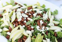 Vibrant Pear & Walnut Salad with Creamy Goat Cheese and Maple Dijon Drizzle