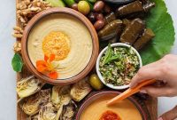 Vibrant Mediterranean Mezze with Hummus