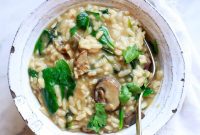Velvety Mushroom and Spinach Risotto