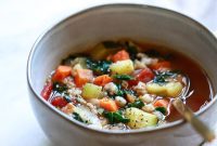 Rustic Italian Farro and Seasonal Vegetable Soup