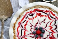 Red, White, and Blueberry Ice Cream Pie with Granola Crunch
