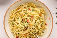 Peppery Garlic Spaghetti