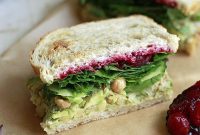 Thanksgiving Smashed Chickpea Avocado Sandwich