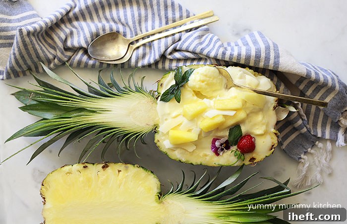 Deliciously creamy vegan pineapple ice cream, a perfect healthy dessert
