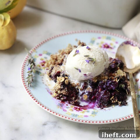 Blueberry Crisp with Almond Oatmeal Topping