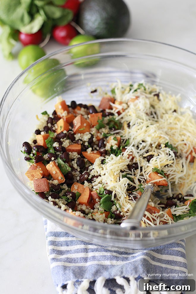 Quinoa, Sweet Potato, and Black Beans 