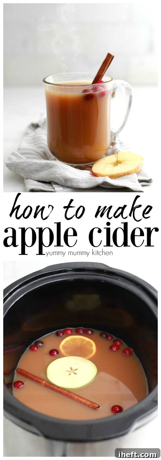 Discover how to make natural, sugar-free apple cider with this incredibly easy recipe. You can prepare it efficiently in a slow cooker or on the stovetop.