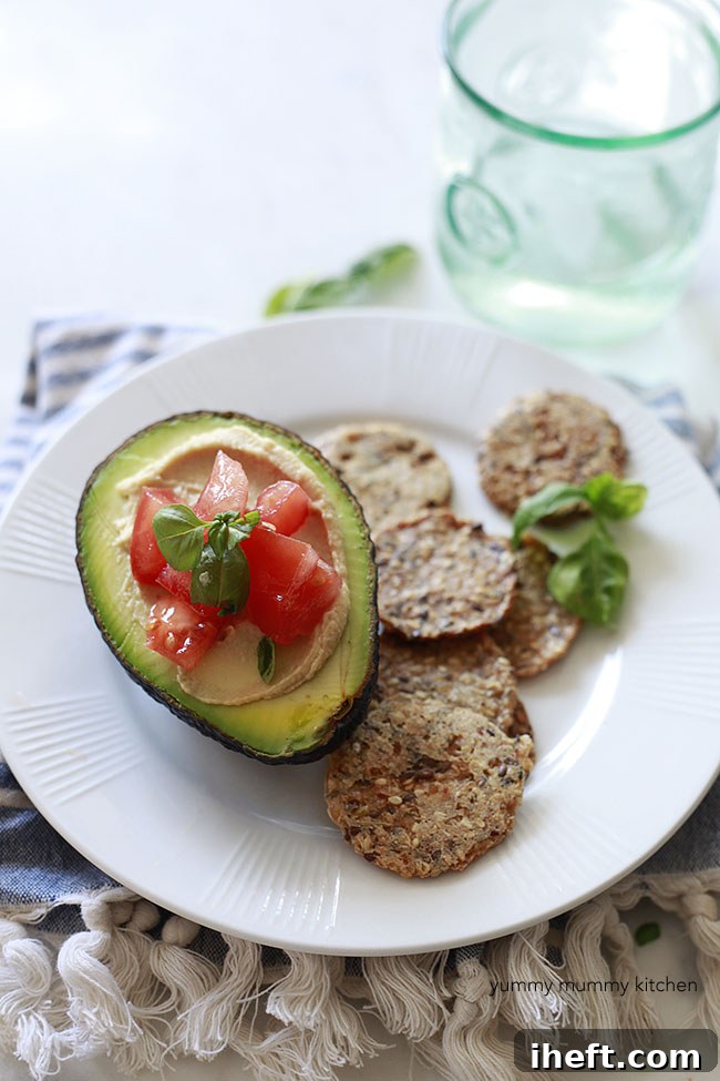 Hummus Stuffed Avocado