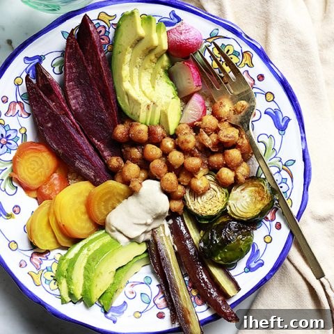 A vegan Buddha bowl with curried chickpeas, and 30 best Buddha bowl recipes.