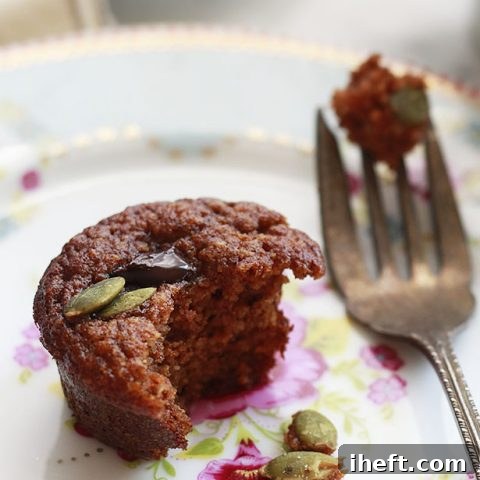 Grain-free paleo pumpkin muffins made with almond flour.