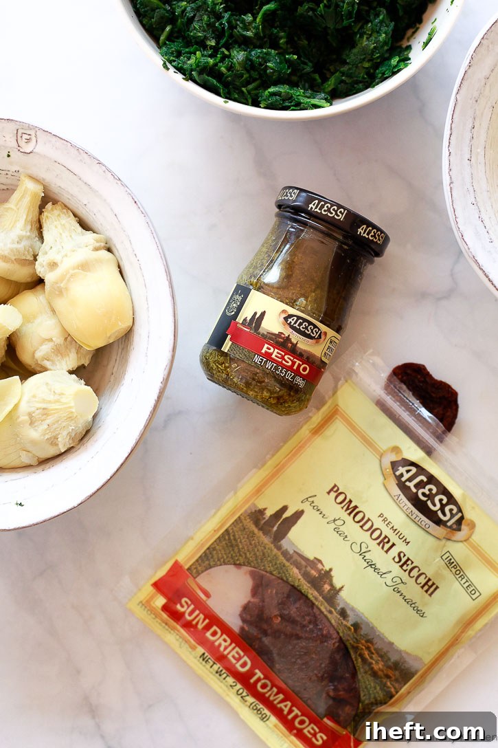 Ingredients for the puff pastry wreath including Alessi products