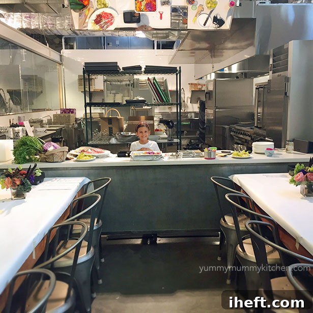 A vibrant scene from a successful lunch box inspiration cooking class, with participants engaged and learning.