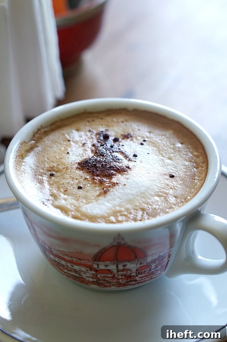 A perfect Florence Italy cappuccino! 
