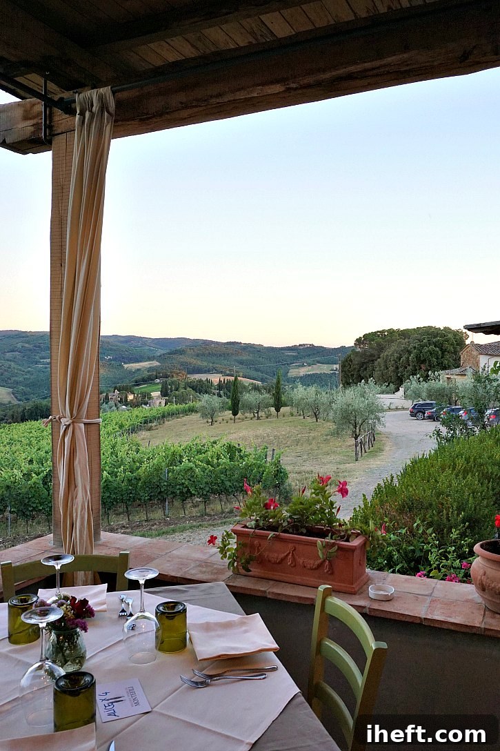 La Cantinetta di Rignana is a beautiful restaurant set in the Tuscan hills near Montefioralle in the Chianti region. 