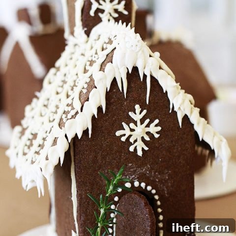 A beautifully decorated gingerbread house, a delightful Christmas centerpiece