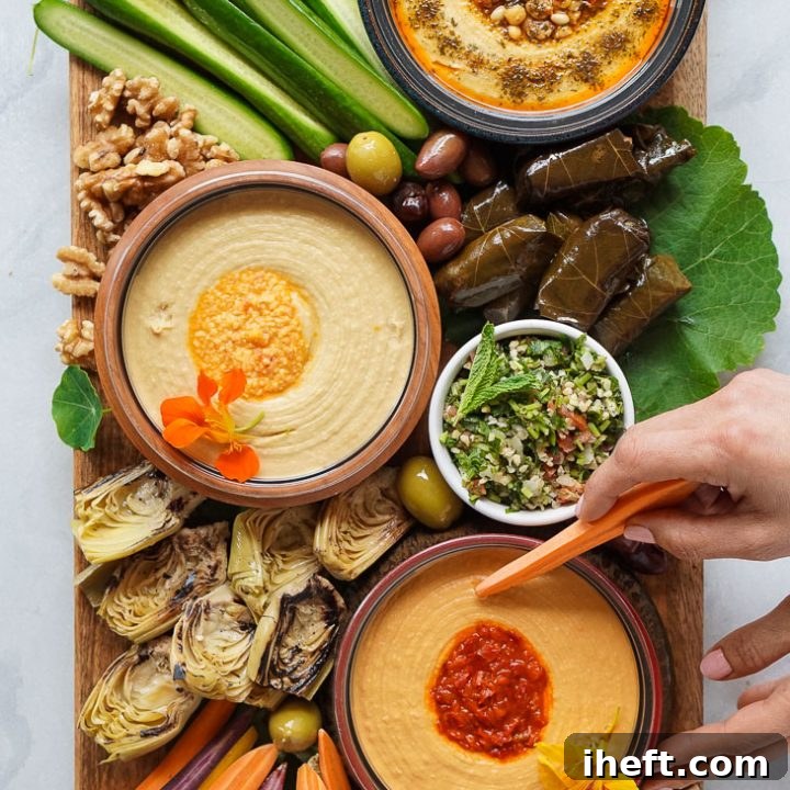 Mediterranean Hummus Mezze Platter
