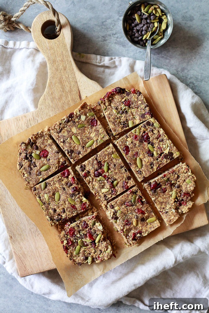 Nutritious superfood energy bars packed with healthy ingredients, perfect for breakfast or a snack.
