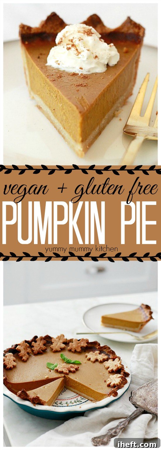Pin this Vegan Pumpkin Pie recipe for later!