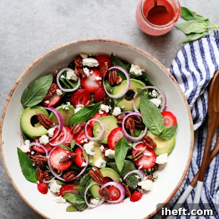 Strawberry Spinach Salad with Strawberry Vinaigrette
