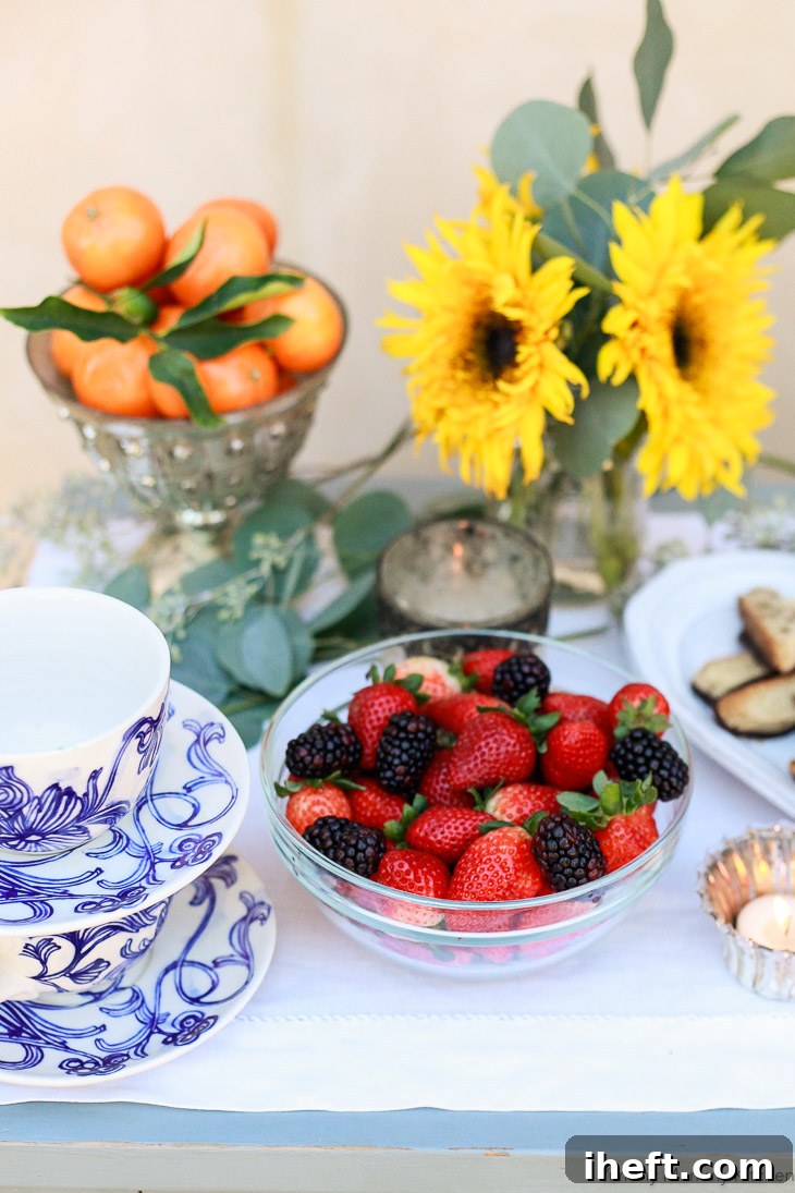 Close-up of a vibrant coffee and dessert bar showcasing fresh elements for added appeal.