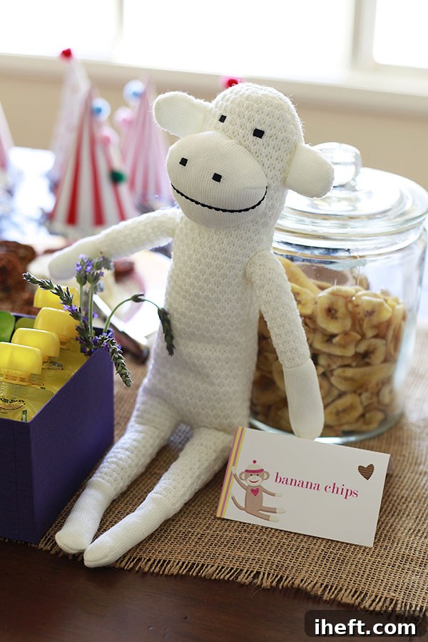 Decorated sock monkey with Sharpie markers