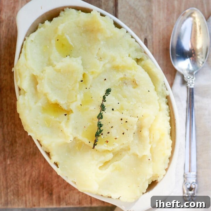 Creamy Vegan Mashed Potatoes with Truffle and Olive Oil
