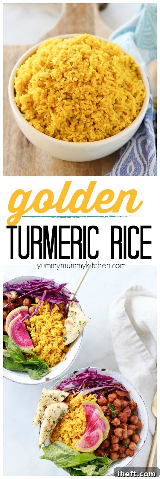 Spiced Indian turmeric rice is so easy in the Instant Pot pressure cooker or rice cooker. Golden turmeric rice is perfect with Buddha bowls and many other dishes. This recipe is naturally vegan and gluten free. 