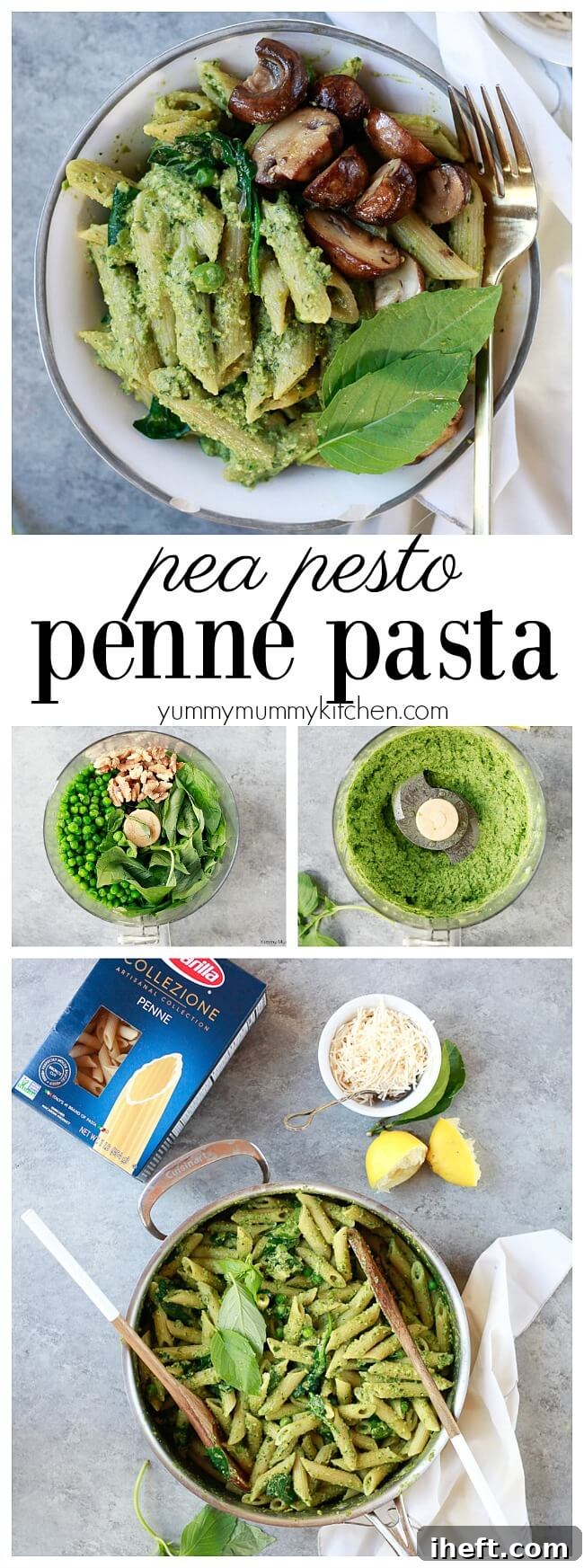 This easy vegan pea pesto pasta is made with walnuts, peas, basil, and garlic. It's a flavorful and comforting vegetarian and vegan lunch or dinner that's kid-friendly. 