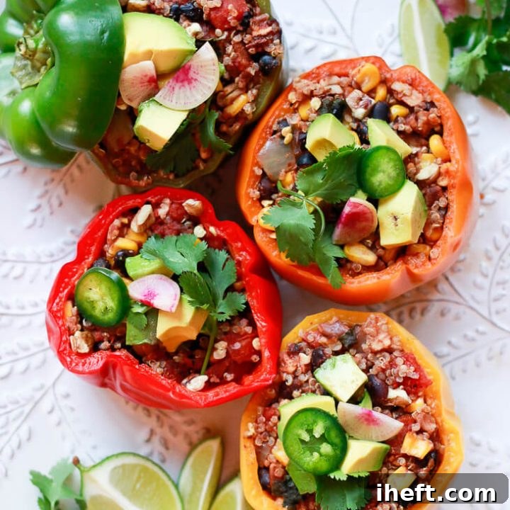 Vegetarian Stuffed Bell Peppers 