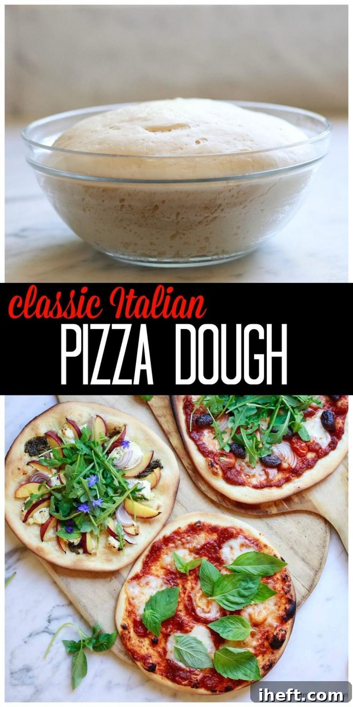 How to make the best classic Italian pizza dough. This homemade pizza dough recipe makes perfect thin crust vegan pizza. 