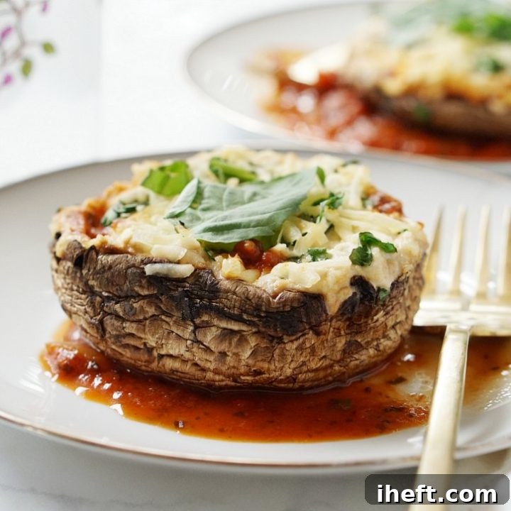Lasagna Stuffed Portobello Mushrooms