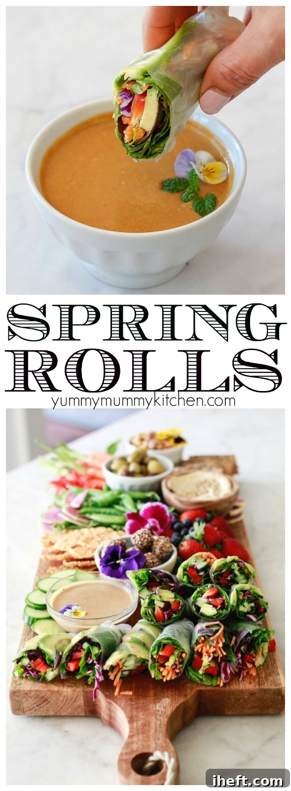 Find out how to make fresh spring rolls with this easy recipe. These vegan spring rolls with peanut sauce are so delicious!