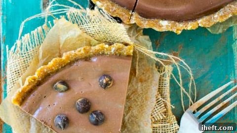 Simple and delicious No-Bake Vegan Chocolate Peanut Butter Pie