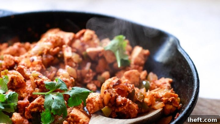 Spicy and flavorful Chipotle style sofritas made with tofu