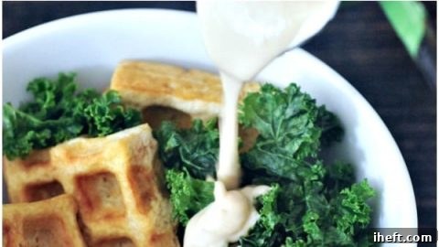 Healthy spaghetti squash bowl topped with smoky waffled tofu