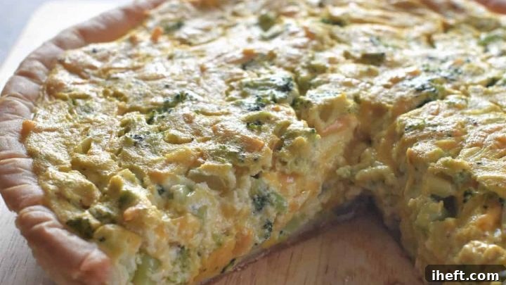 A delicious and easy gluten-free vegan quiche with tofu and broccoli