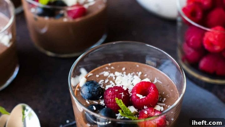 Rich and creamy Tofu Chocolate Hazelnut Mousse