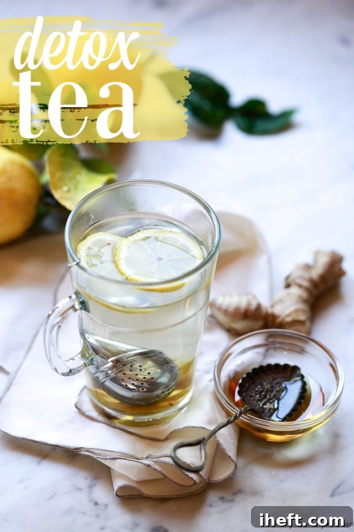 The best healthy liver detox tea recipe made with dandelion root and ginger. This tea is like a homemade yogi detox tea. Plus, learn about detox tea benefits.