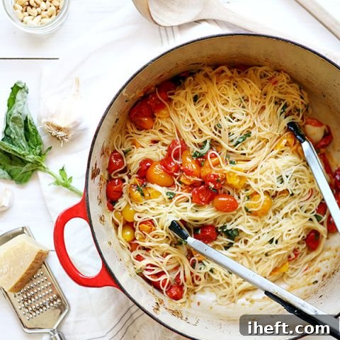 Roasted Cherry Tomato Capellini with Fresh Basil