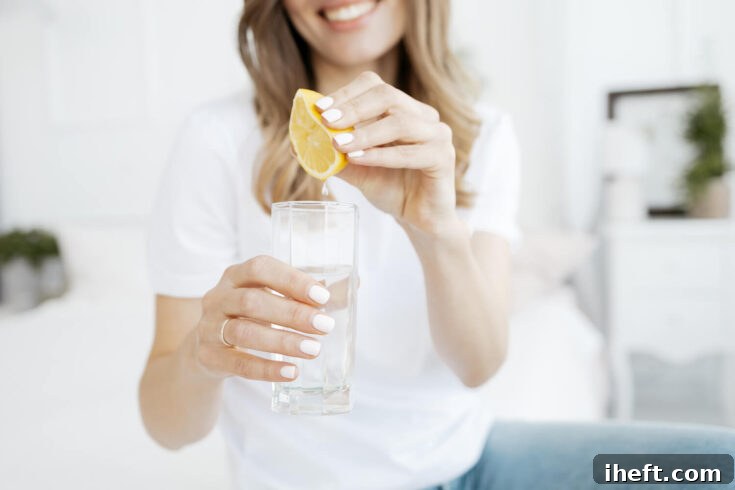 A crisp image of a glass of lemon salt water, illustrating the process of a salt water flush for effective colon cleansing and comprehensive detoxification support.