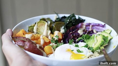 Roasted winter vegetables come together to create a nourishing and easy dinner.