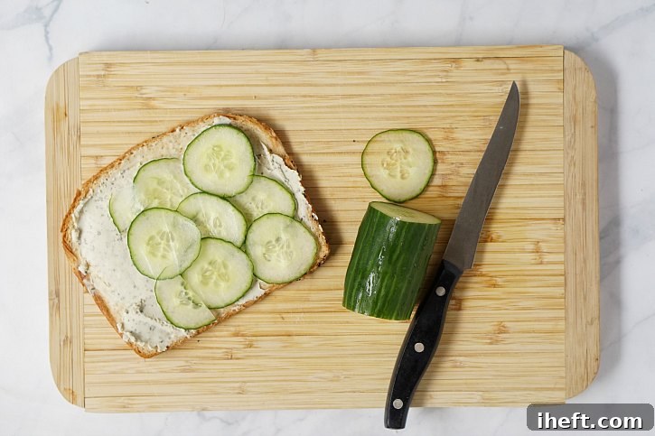 Cucumber and cream cheese sandwich roll-ups easy and delicious for kids' lunchboxes. 