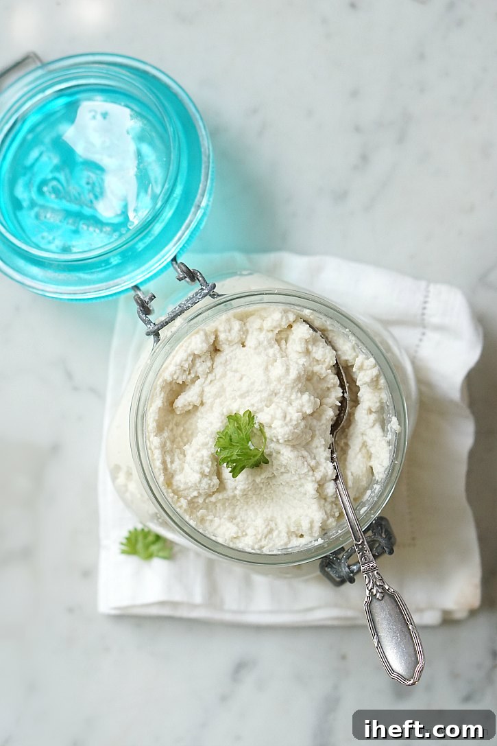 This easy vegan ricotta recipe is so easy to make and so delicious! It's perfect in lasagna and other recipes.