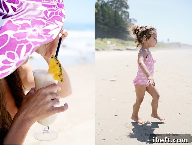 Pina Coladas on a beautiful beach, a symbol of summer indulgence