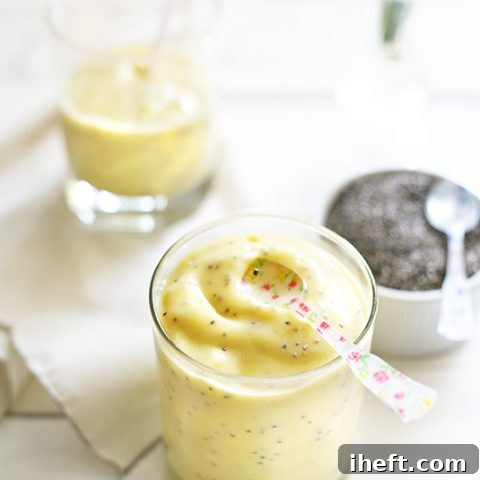 Tropical Smoothie with Chia Seeds, a healthy and delicious summer drink