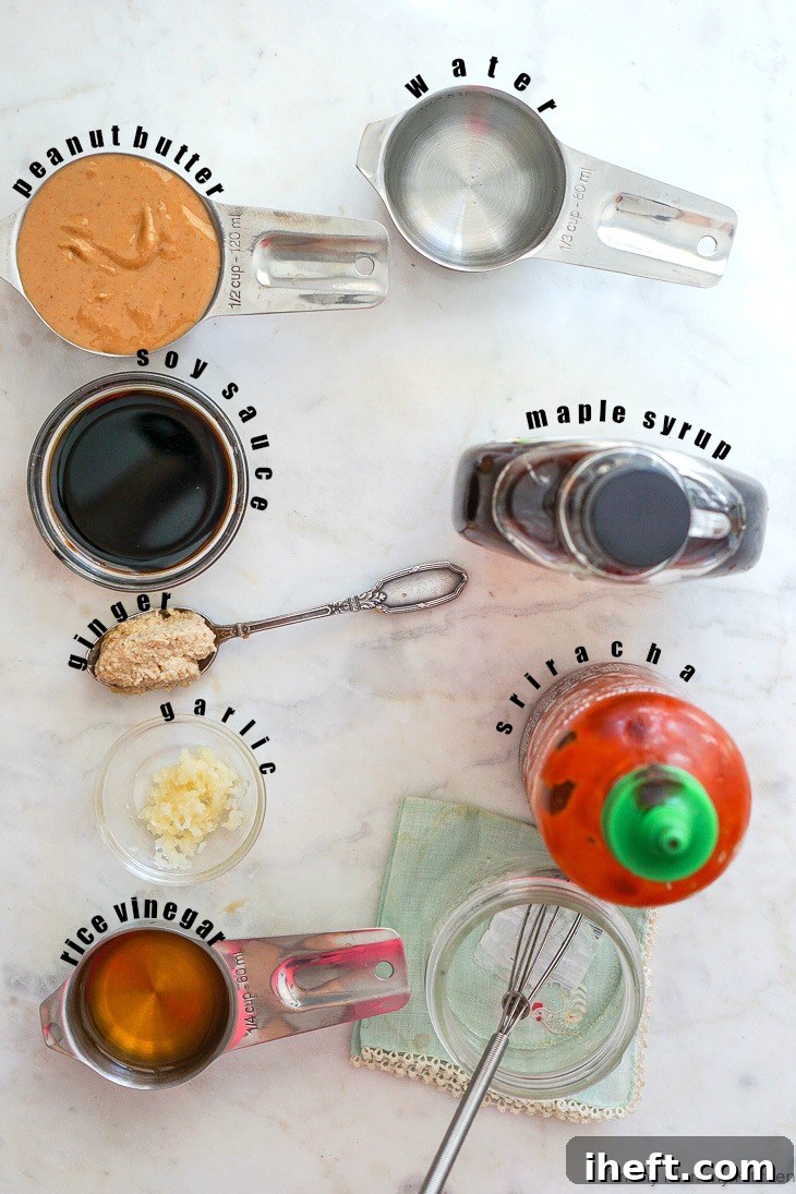 Find out how to make homemade Thai peanut sauce with these simple ingredients. 