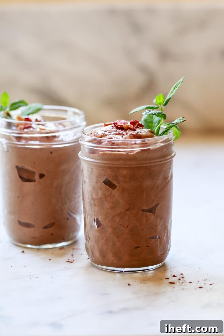 Chocolate Avocado Banana Smoothie