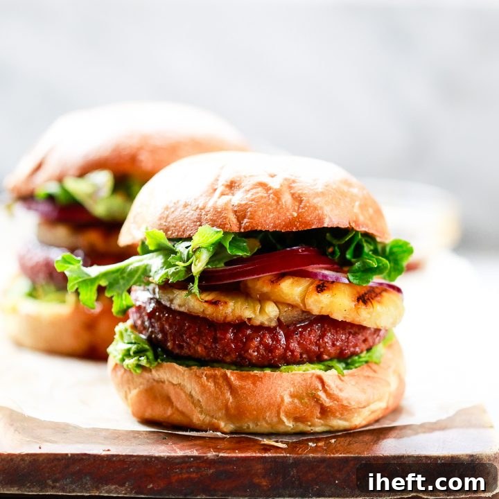 Pineapple Teriyaki Veggie Burgers