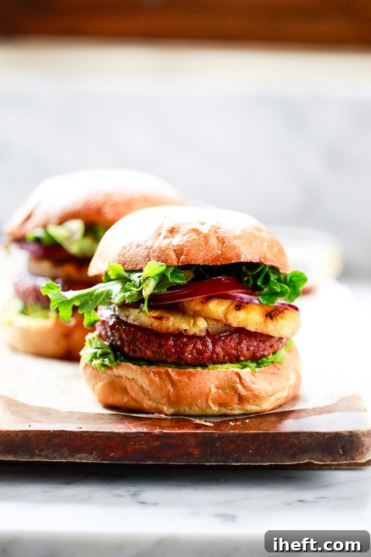 Pineapple Teriyaki Veggie Burgers